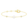 9CT MILA PEARL & DIAMOND BRACELET
