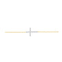 9CT DIAMOND CROSS BRACELET - LAB