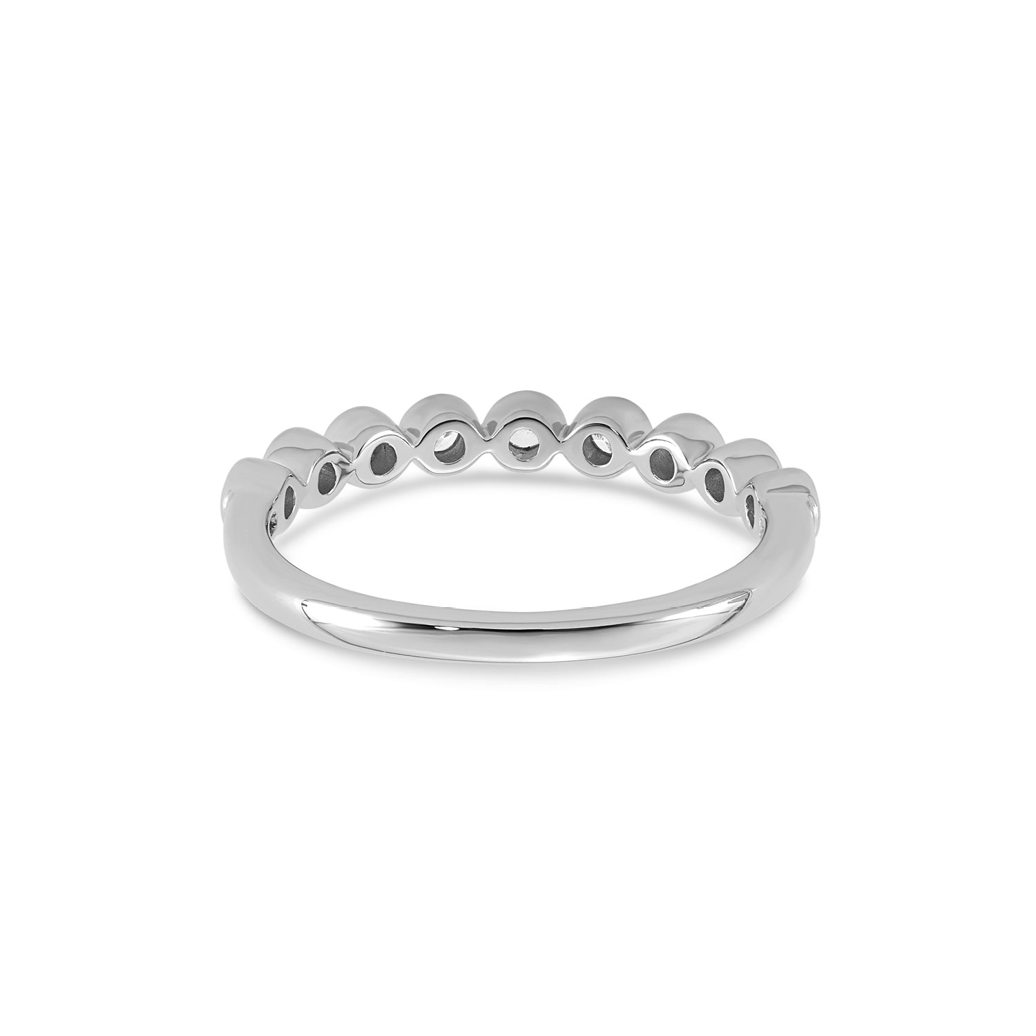 9CT BEZEL SET DIAMOND BAND - LAB