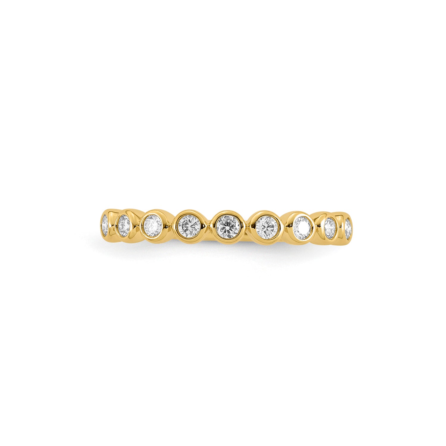 9CT BEZEL SET DIAMOND BAND - LAB
