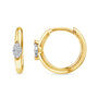 9CT HELENA MARQUISE DIAMOND HUGGIE EARRINGS - LAB