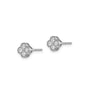 9CT CLOVER DIAMOND STUD EARRINGS - LAB