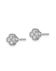 9CT CLOVER DIAMOND STUD EARRINGS - LAB