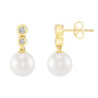 9CT CECILIA DIAMOND & PEARL EARRINGS