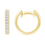 9CT QUINN DIAMOND HUGGIE EARRINGS