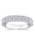 9CT 1CT EMERALD CUT DIAMOND BAND - LAB