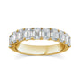 9CT 1CT EMERALD CUT DIAMOND BAND - LAB