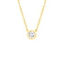 9CT BEZEL SET DIAMOND NECKLACE - LAB