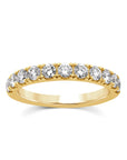 9CT DEMI 75PT DIAMOND BAND - LAB