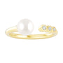 9CT CECILIA DIAMOND & PEARL RING