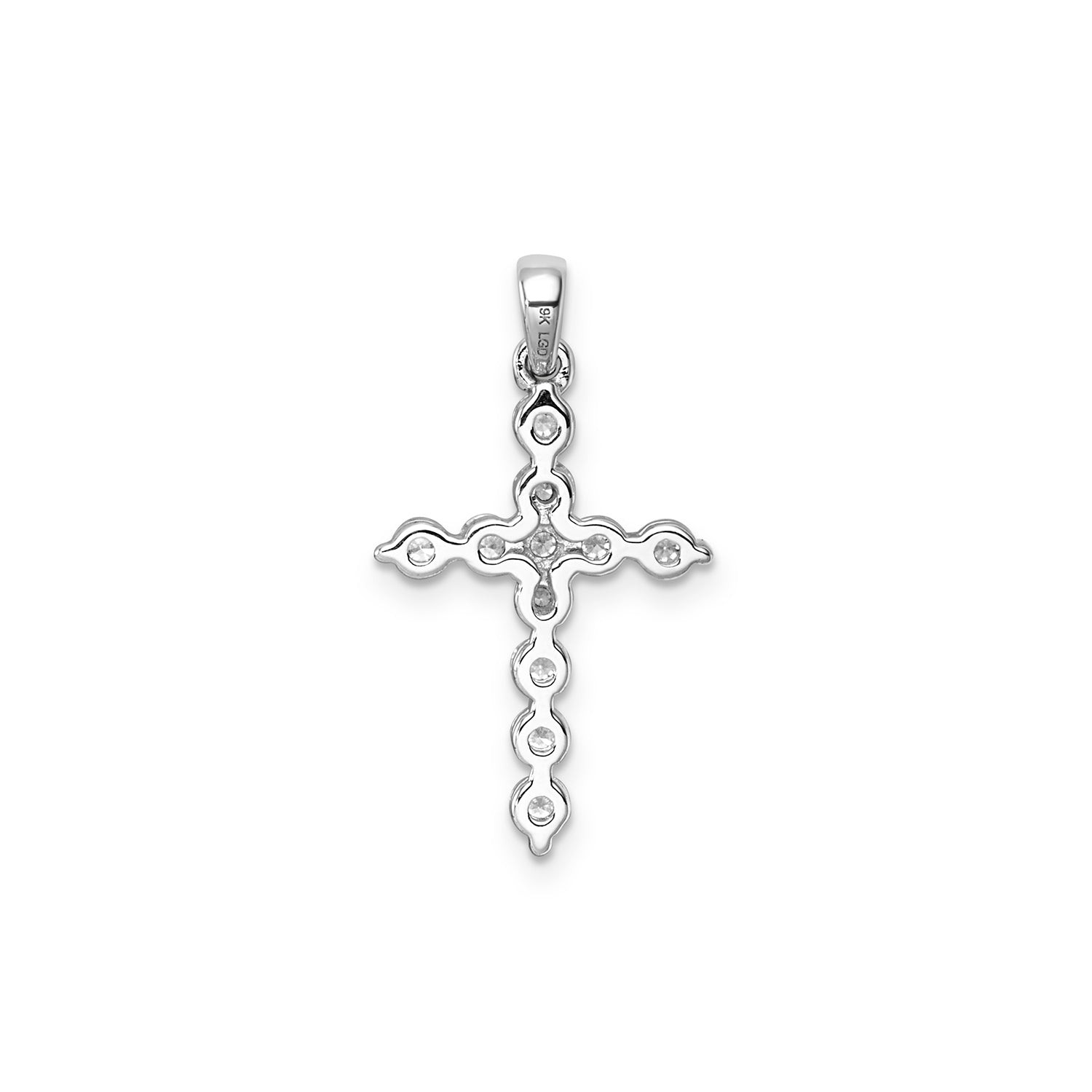 9CT ELODIE DIAMOND CROSS - LAB