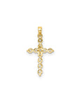 9CT ELODIE DIAMOND CROSS - LAB