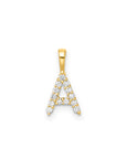 9CT LAB DIAMOND INITIAL PENDANT