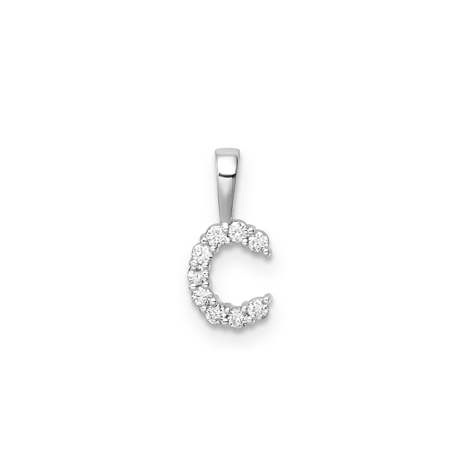 9CT LAB DIAMOND INITIAL PENDANT