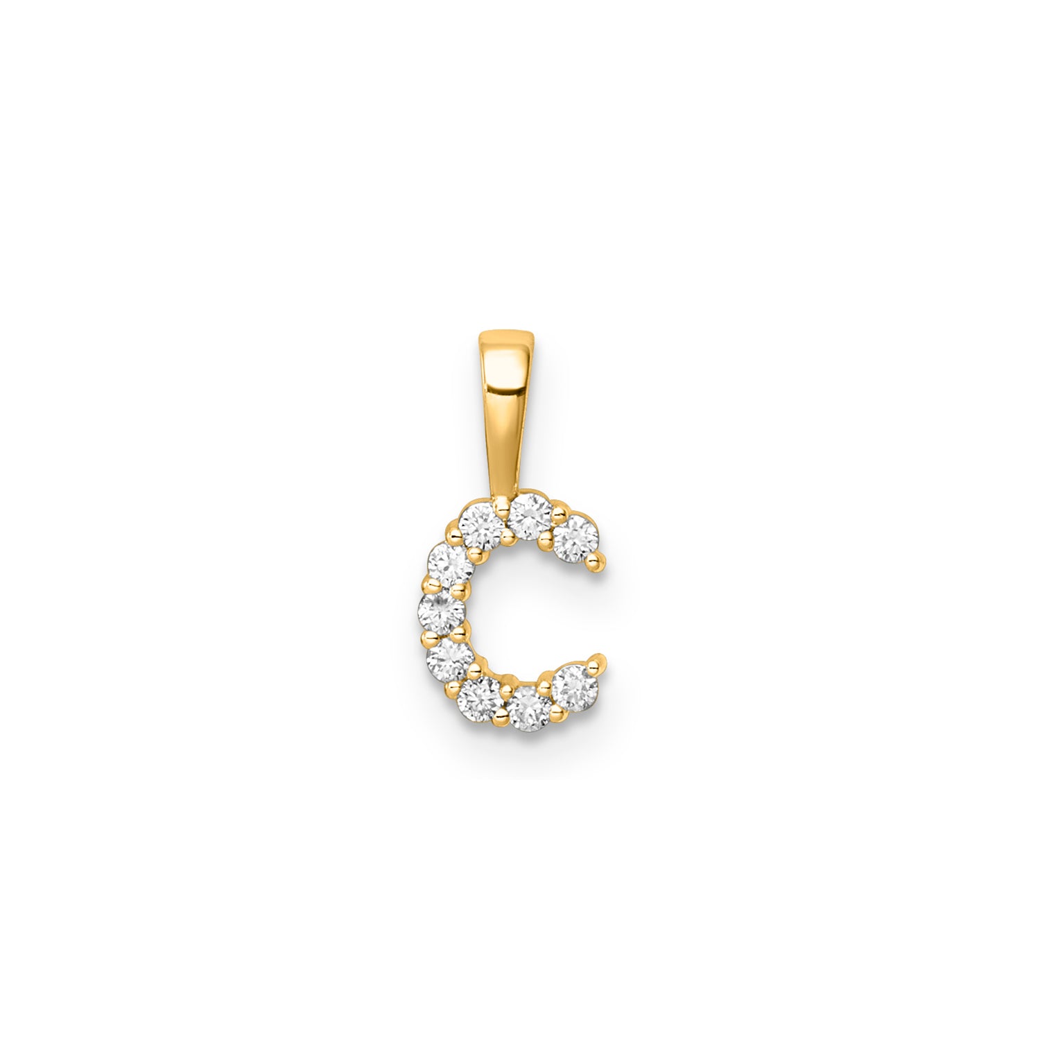 9CT LAB DIAMOND INITIAL PENDANT