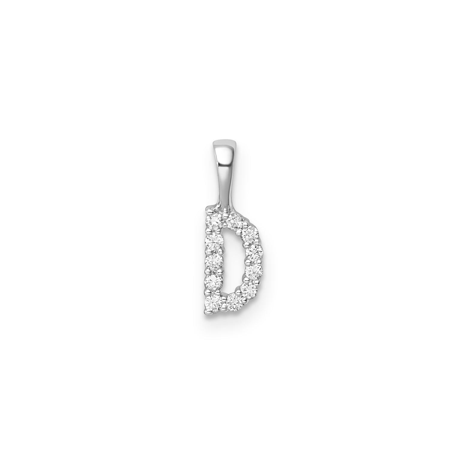 9CT LAB DIAMOND INITIAL PENDANT