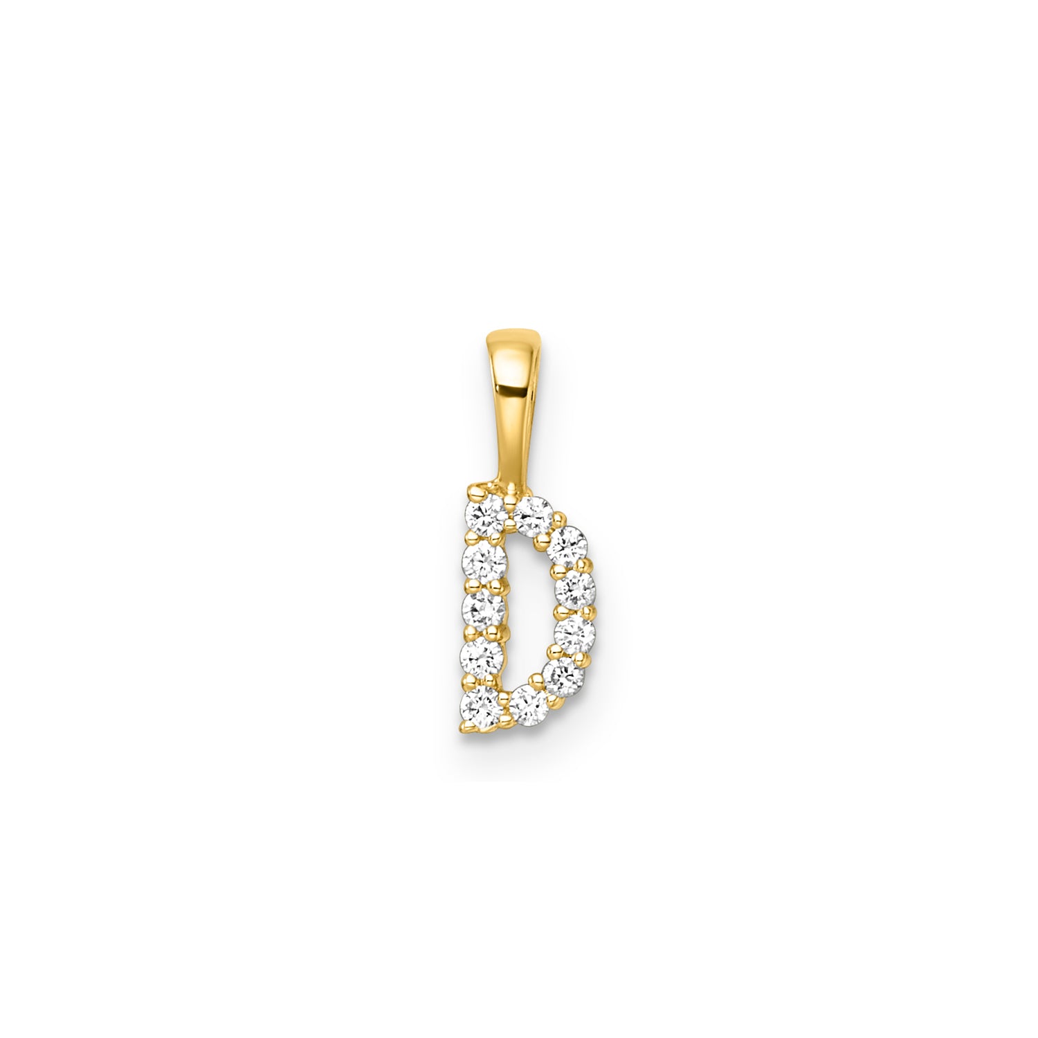 9CT LAB DIAMOND INITIAL PENDANT