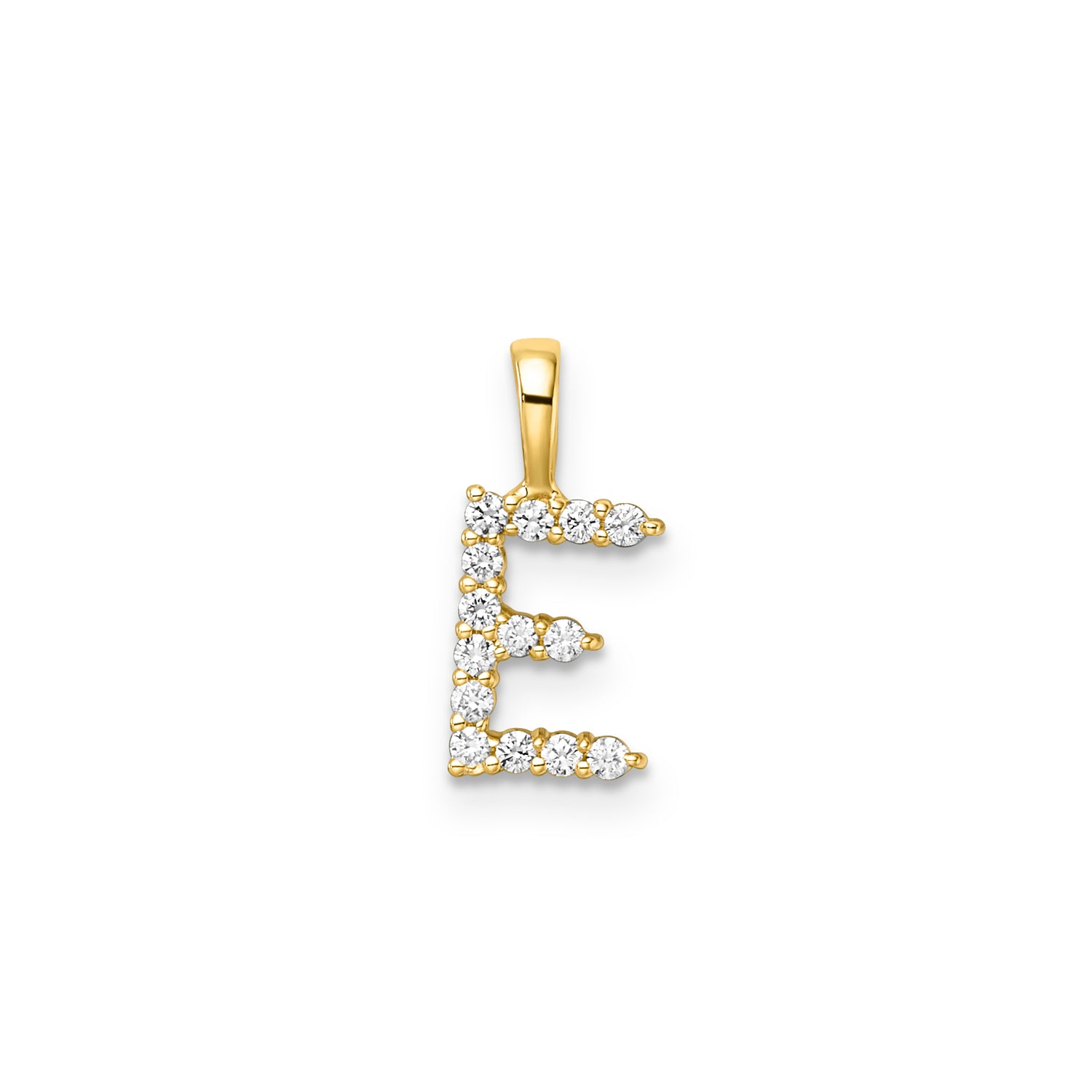 9CT LAB DIAMOND INITIAL PENDANT