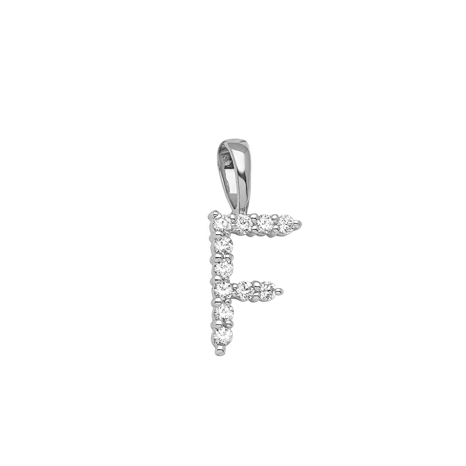 9CT LAB DIAMOND INITIAL PENDANT