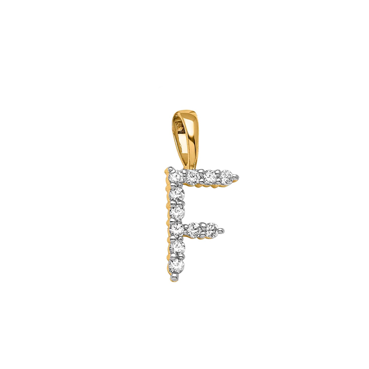 9CT LAB DIAMOND INITIAL PENDANT