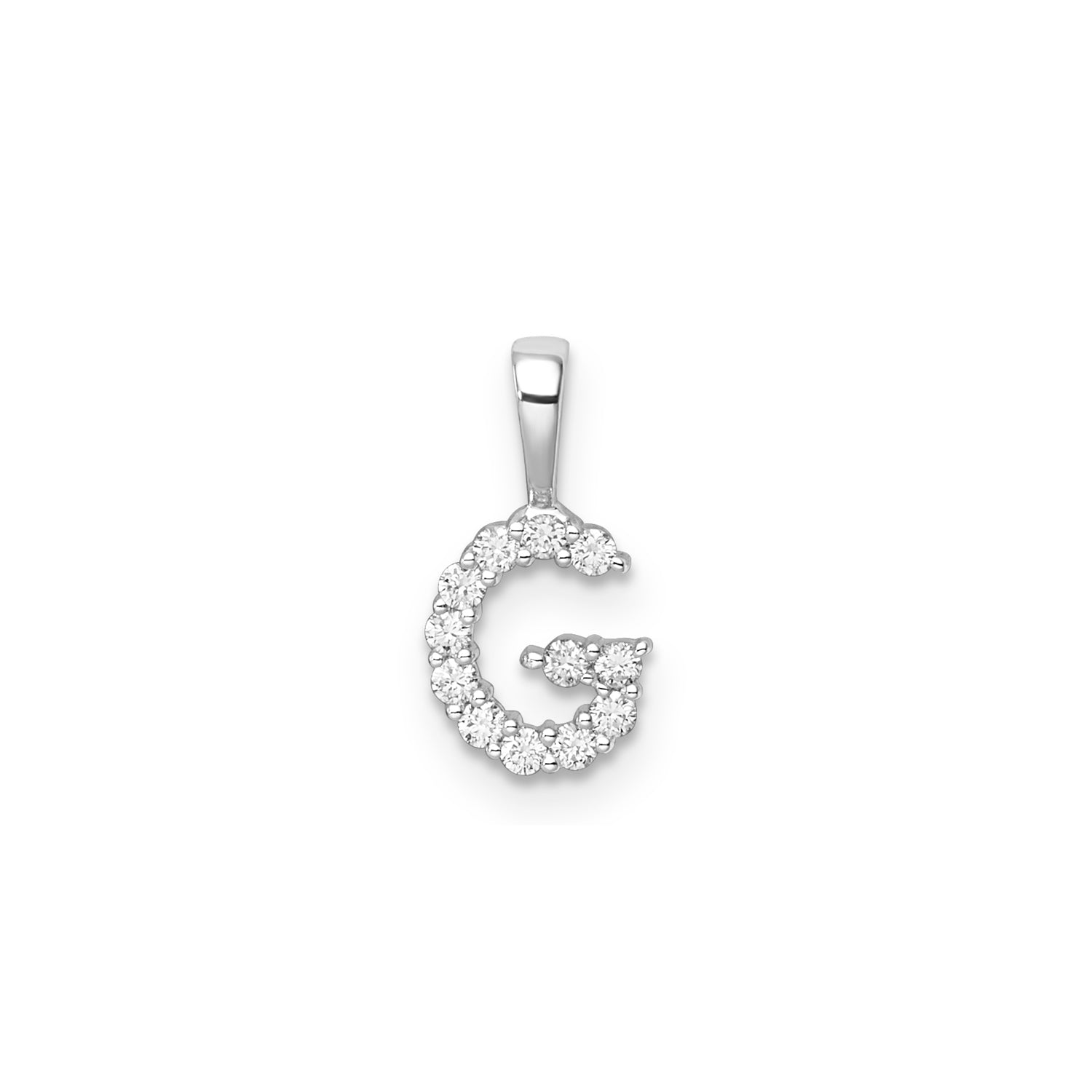 9CT LAB DIAMOND INITIAL PENDANT