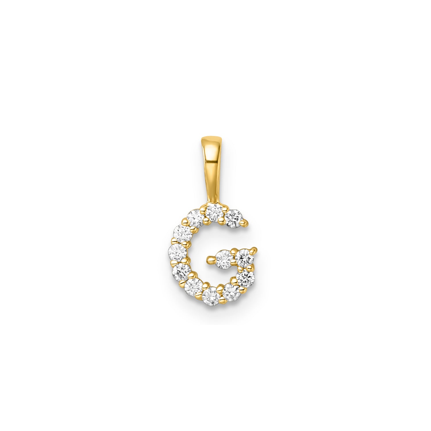 9CT LAB DIAMOND INITIAL PENDANT