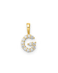 9CT LAB DIAMOND INITIAL PENDANT
