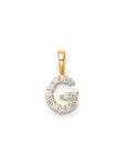 9CT LAB DIAMOND INITIAL PENDANT