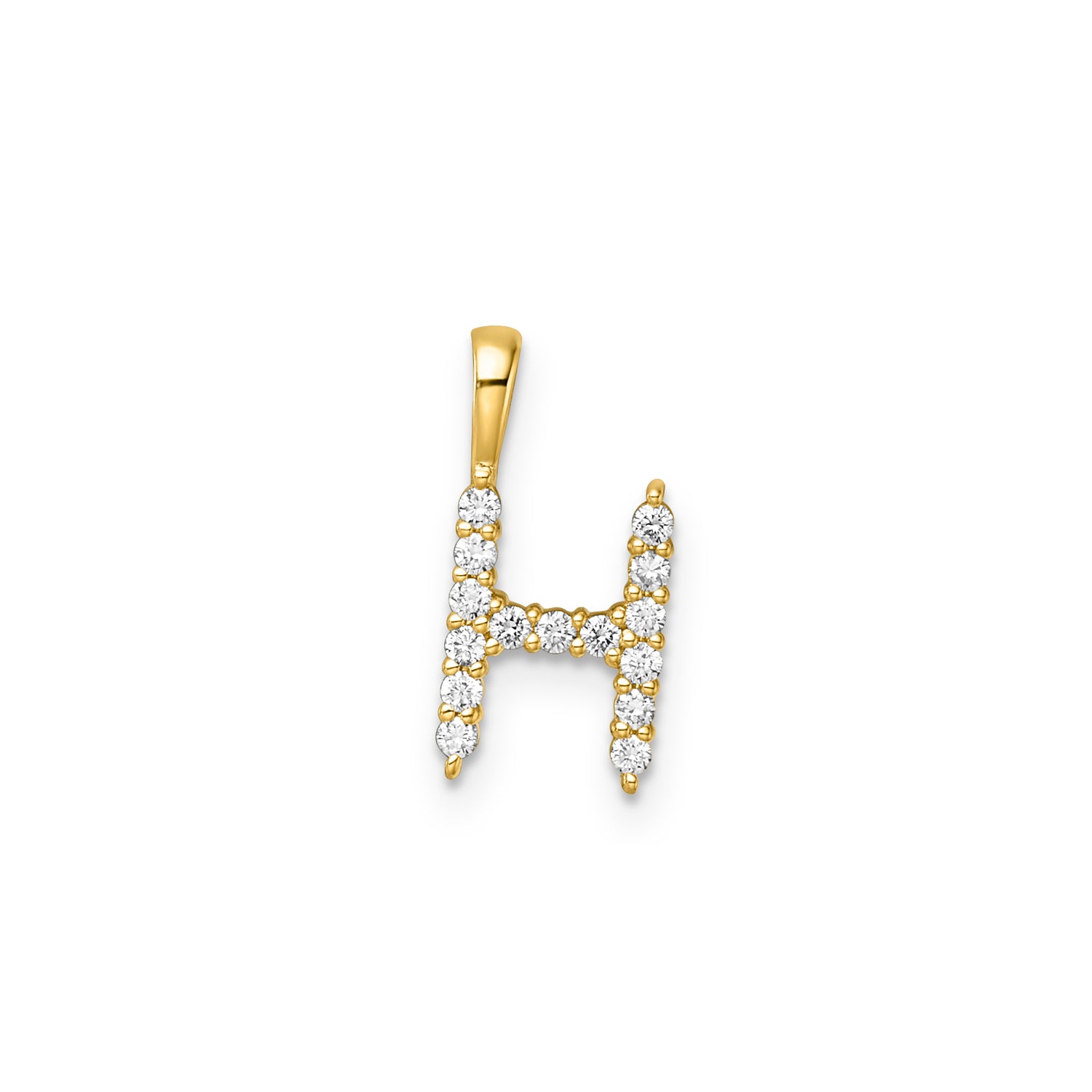 9CT LAB DIAMOND INITIAL PENDANT