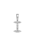 9CT LAB DIAMOND INITIAL PENDANT