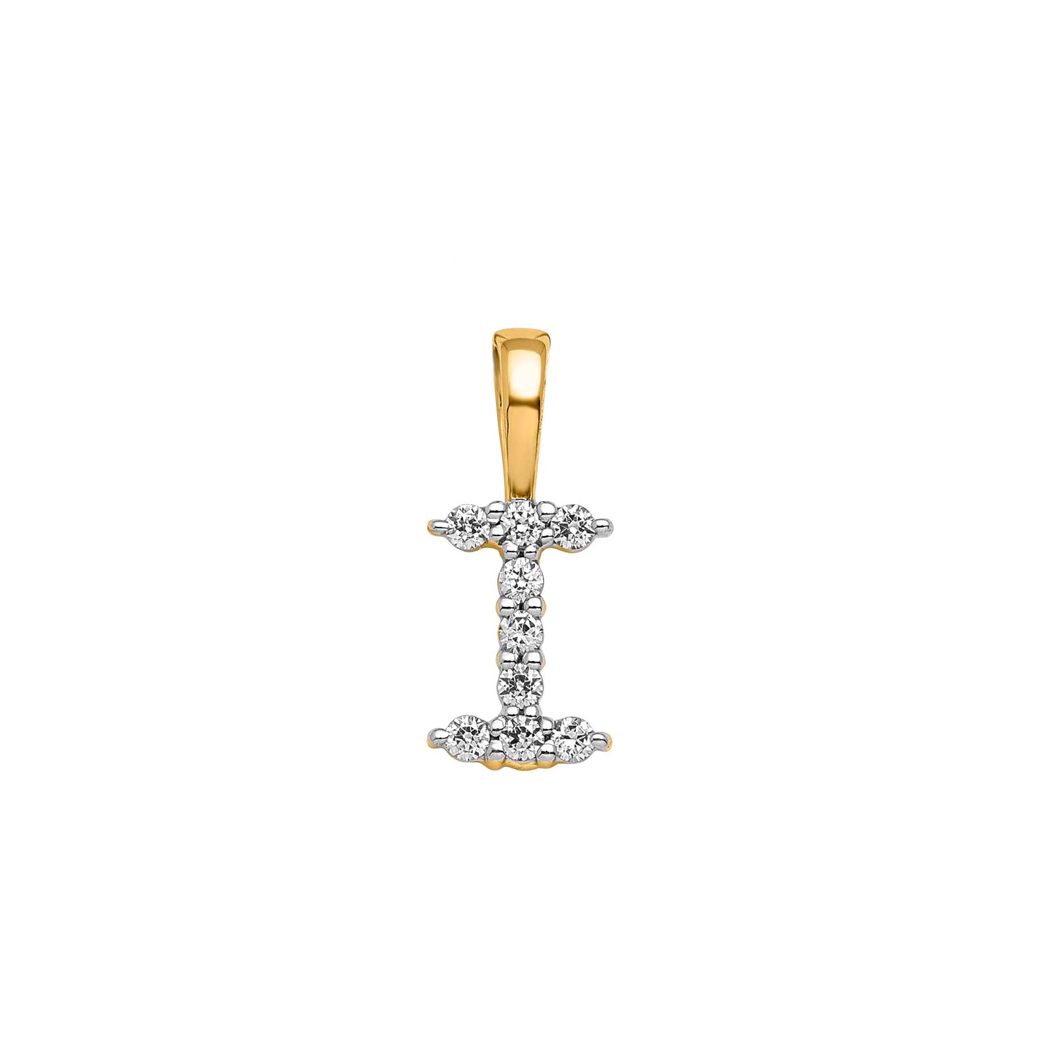 9CT LAB DIAMOND INITIAL PENDANT