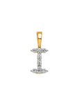 9CT LAB DIAMOND INITIAL PENDANT