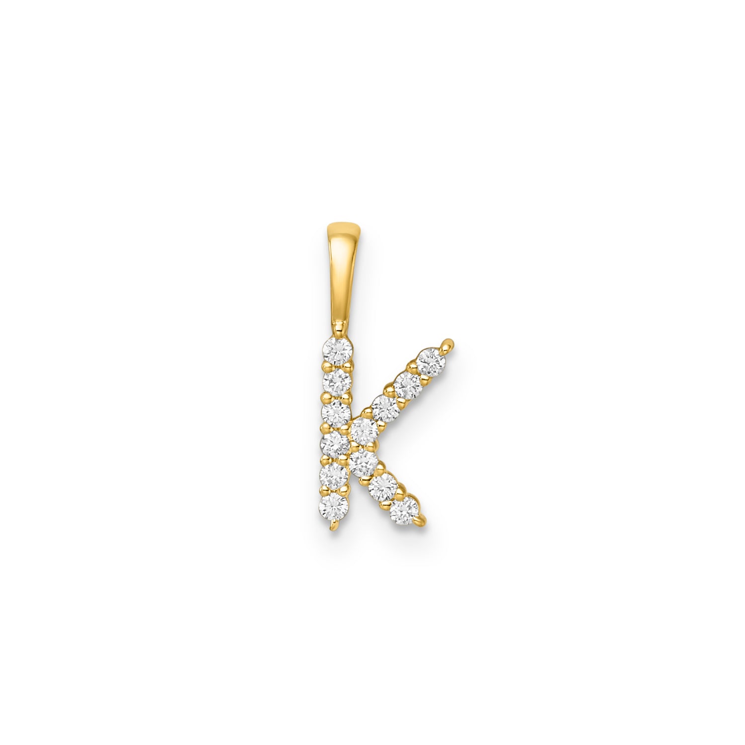 9CT LAB DIAMOND INITIAL PENDANT