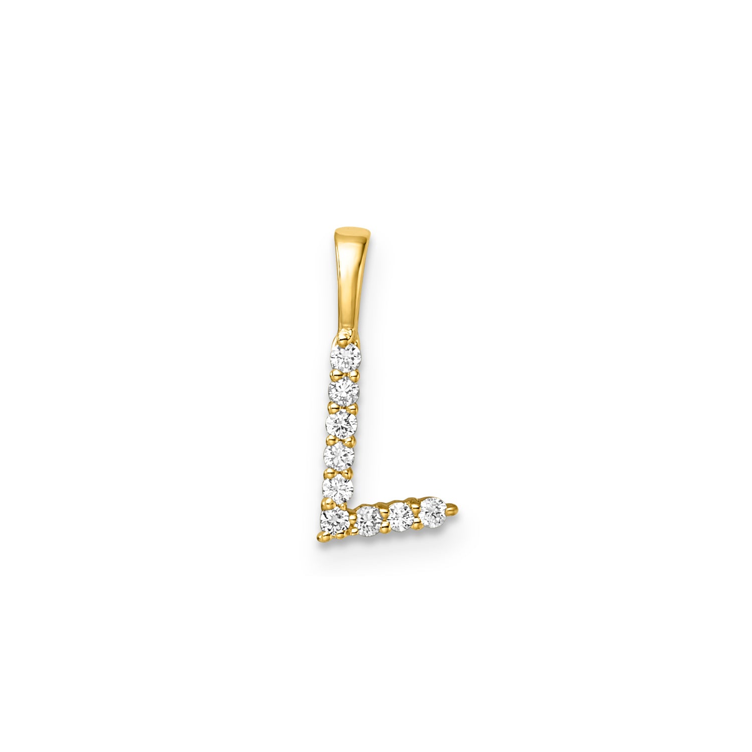 9CT LAB DIAMOND INITIAL PENDANT