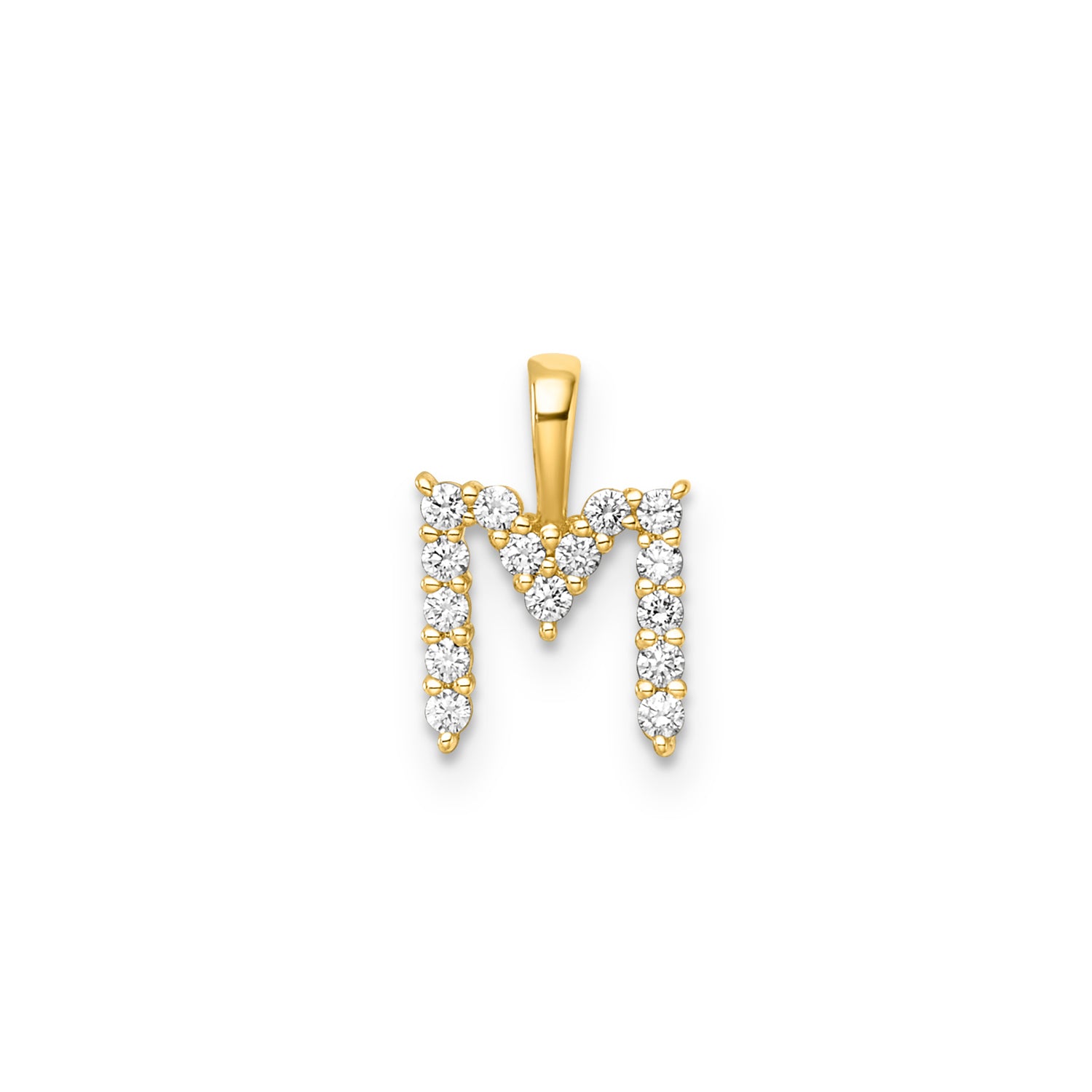 9CT LAB DIAMOND INITIAL PENDANT
