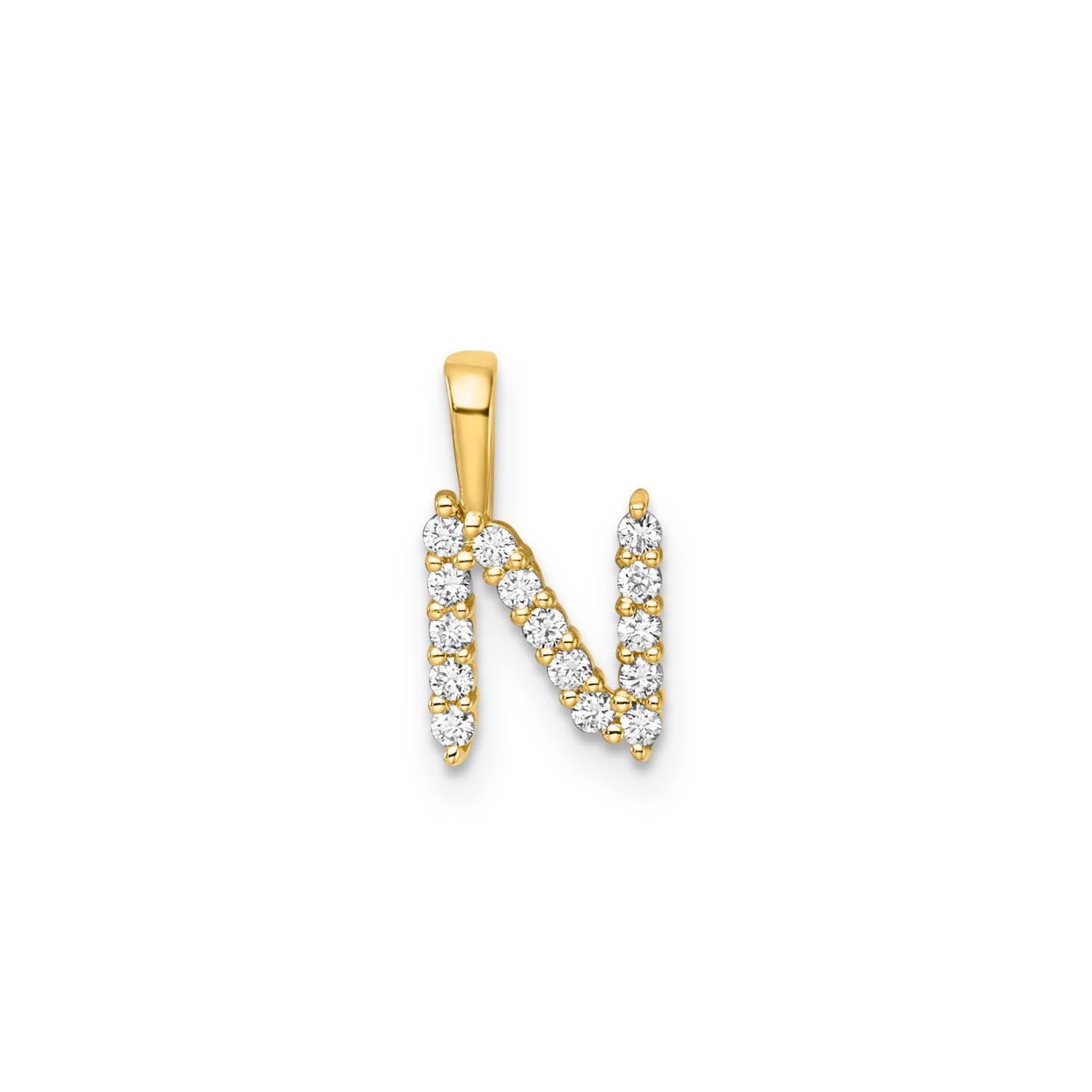 9CT LAB DIAMOND INITIAL PENDANT