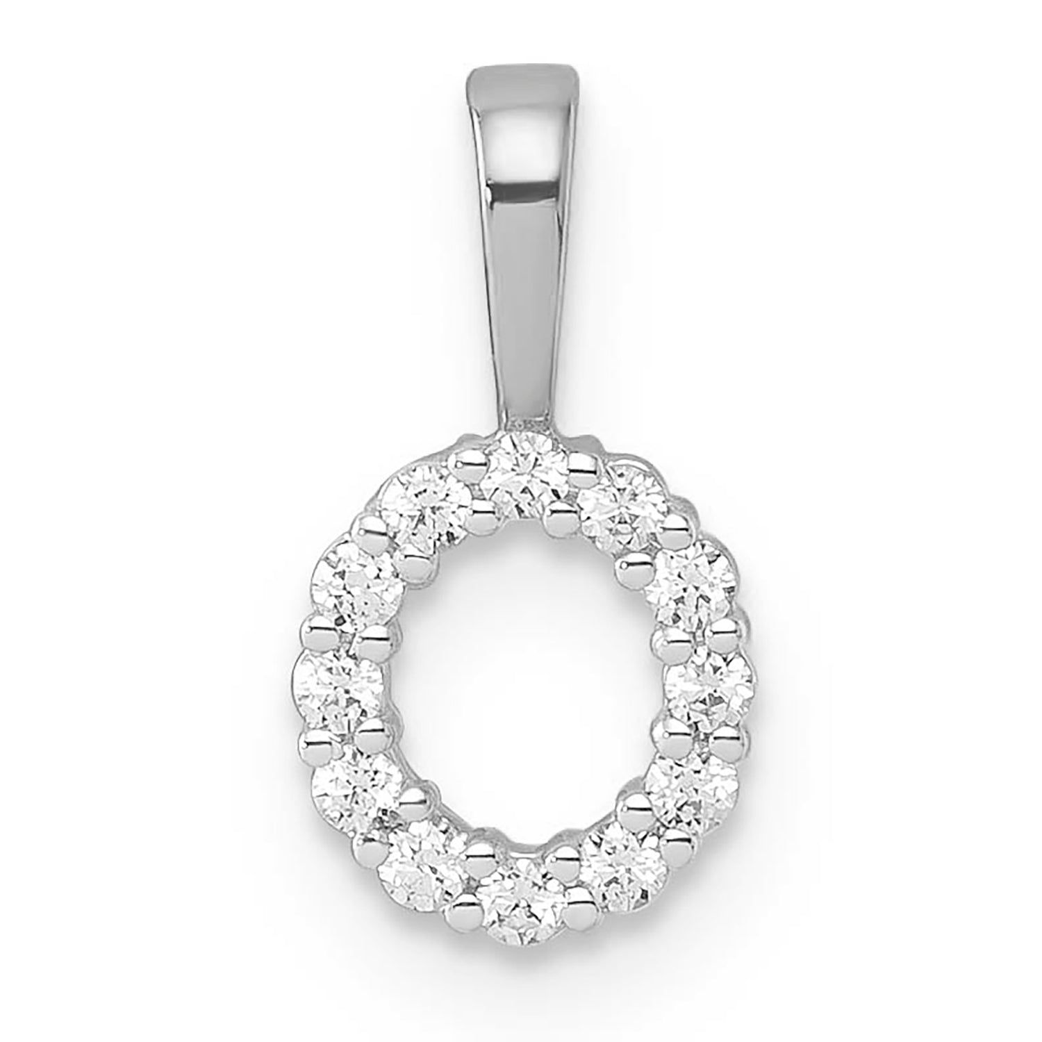 9CT LAB DIAMOND INITIAL PENDANT