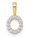 9CT LAB DIAMOND INITIAL PENDANT