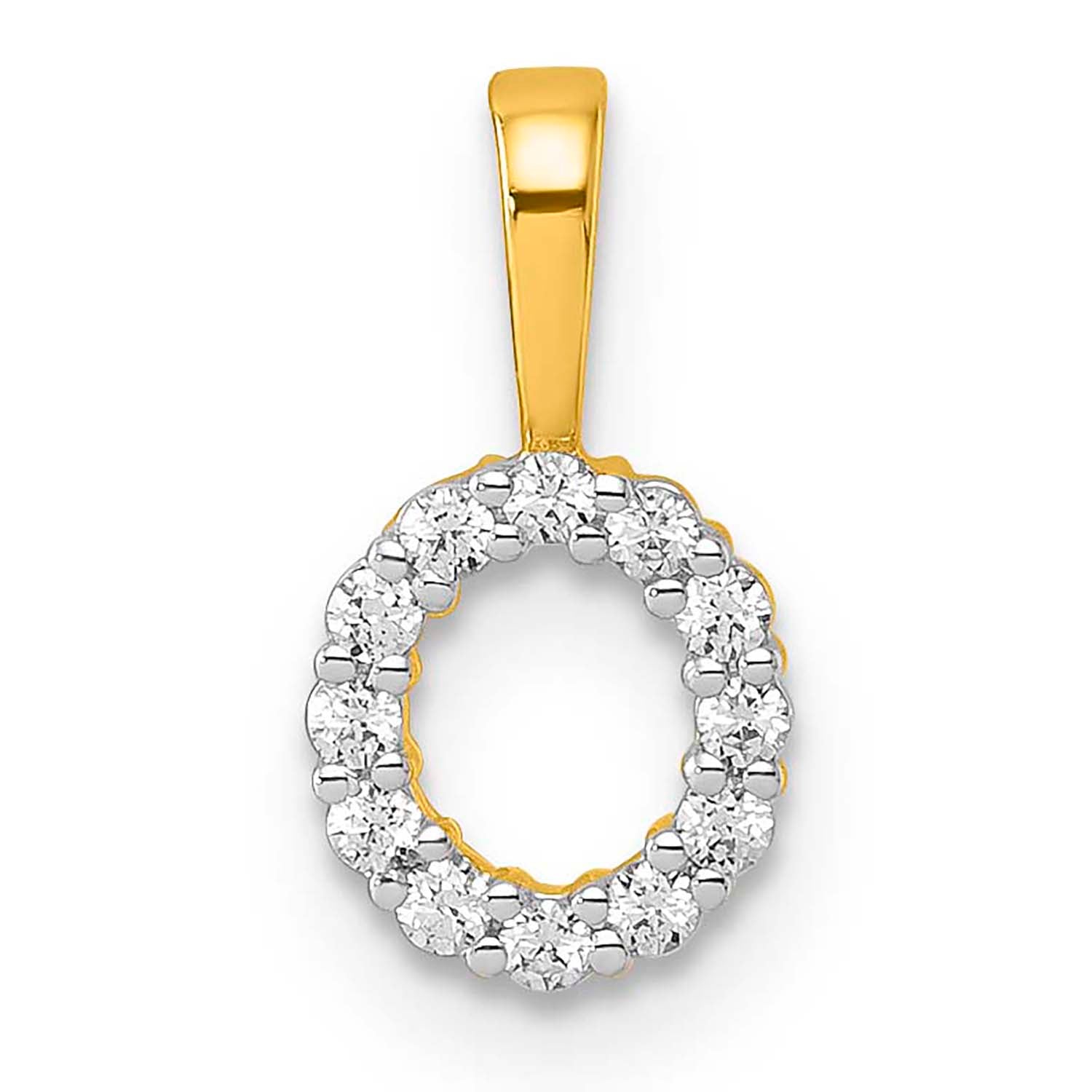 9CT LAB DIAMOND INITIAL PENDANT