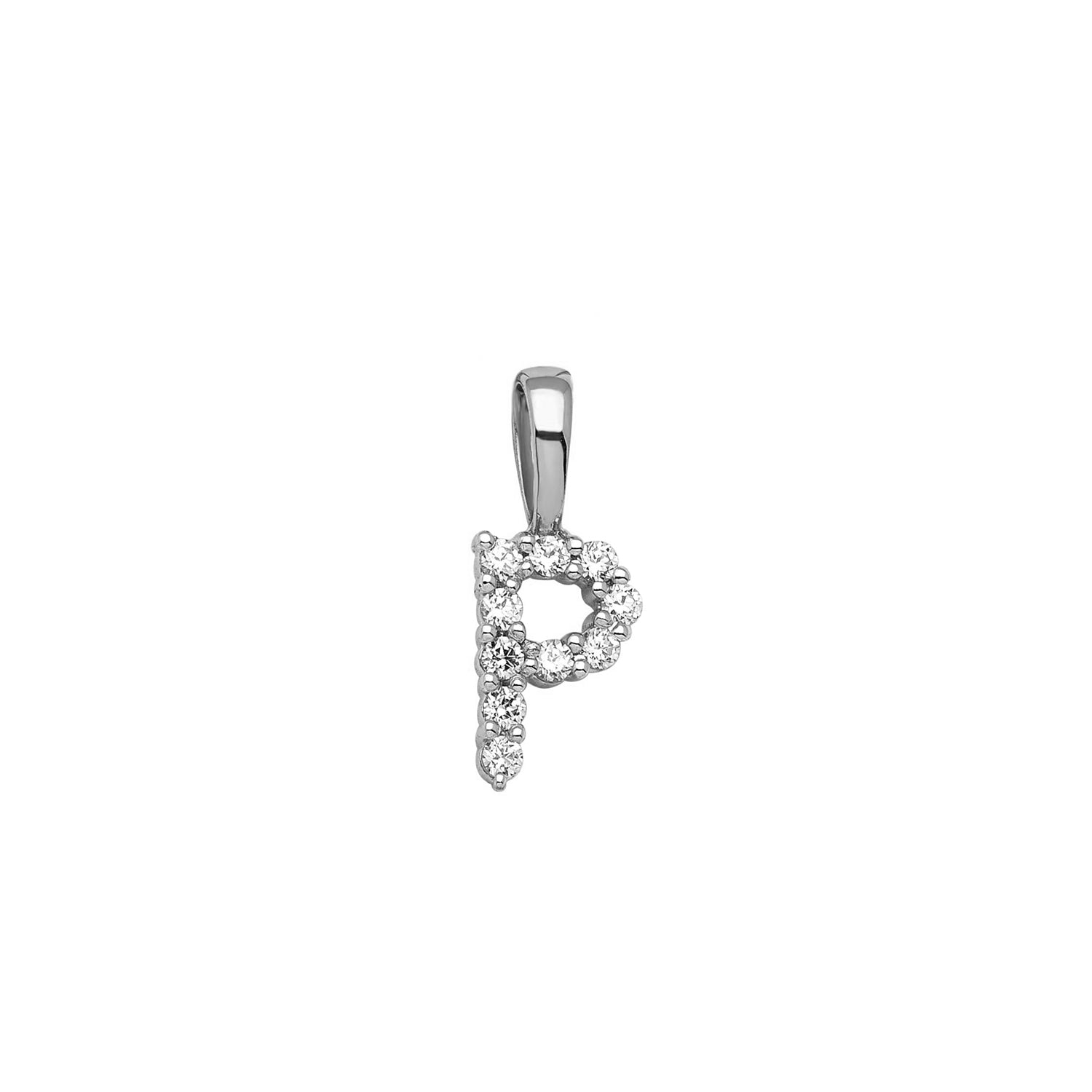 9CT LAB DIAMOND INITIAL PENDANT