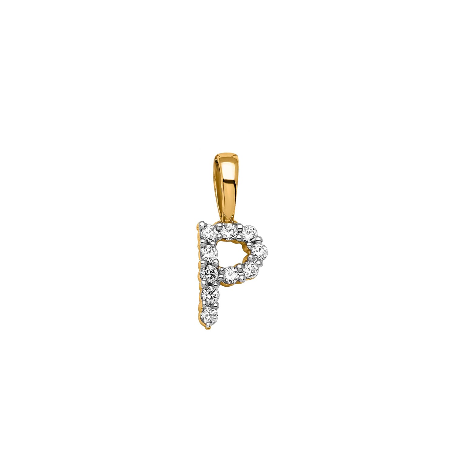 9CT LAB DIAMOND INITIAL PENDANT