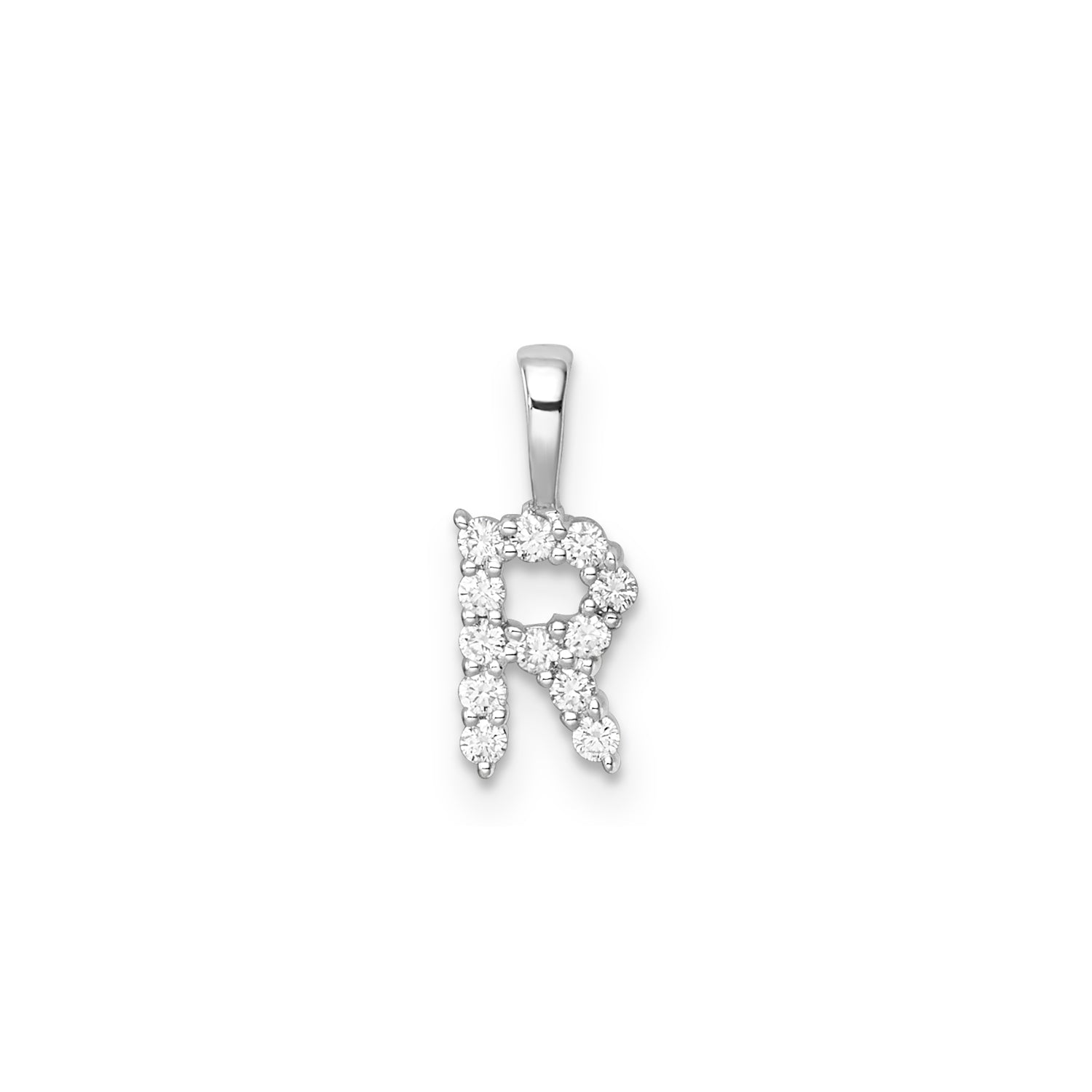 9CT LAB DIAMOND INITIAL PENDANT