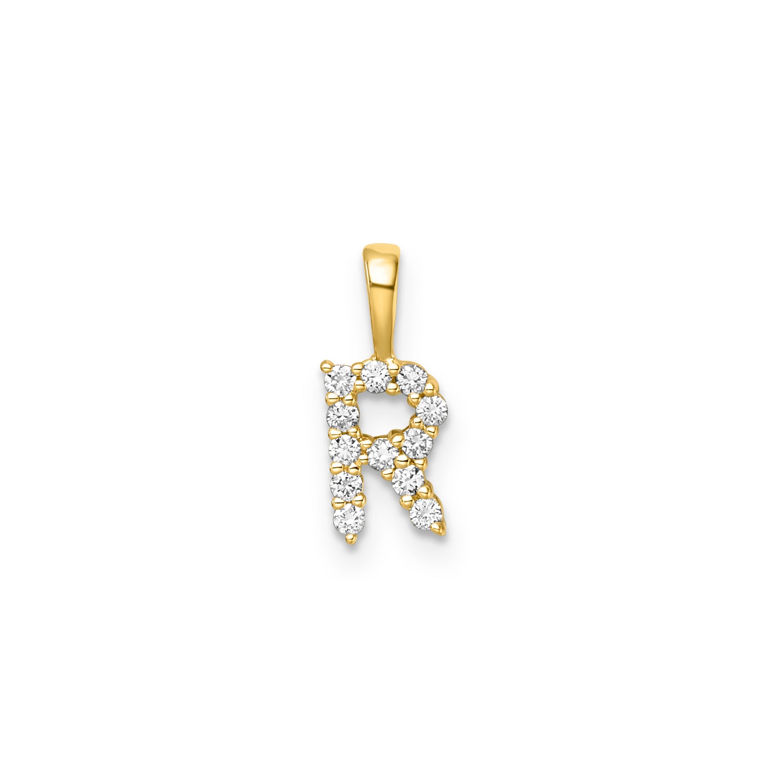 9CT LAB DIAMOND INITIAL PENDANT