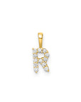 9CT LAB DIAMOND INITIAL PENDANT
