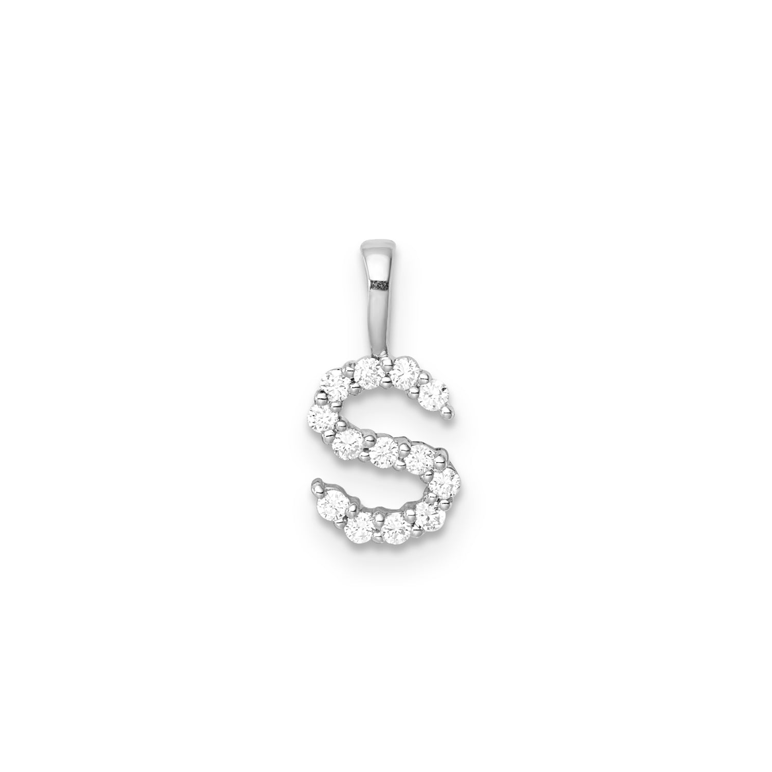 9CT LAB DIAMOND INITIAL PENDANT