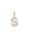 9CT LAB DIAMOND INITIAL PENDANT