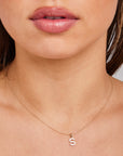 9CT LAB DIAMOND INITIAL PENDANT