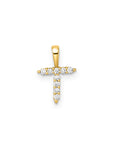 9CT LAB DIAMOND INITIAL PENDANT