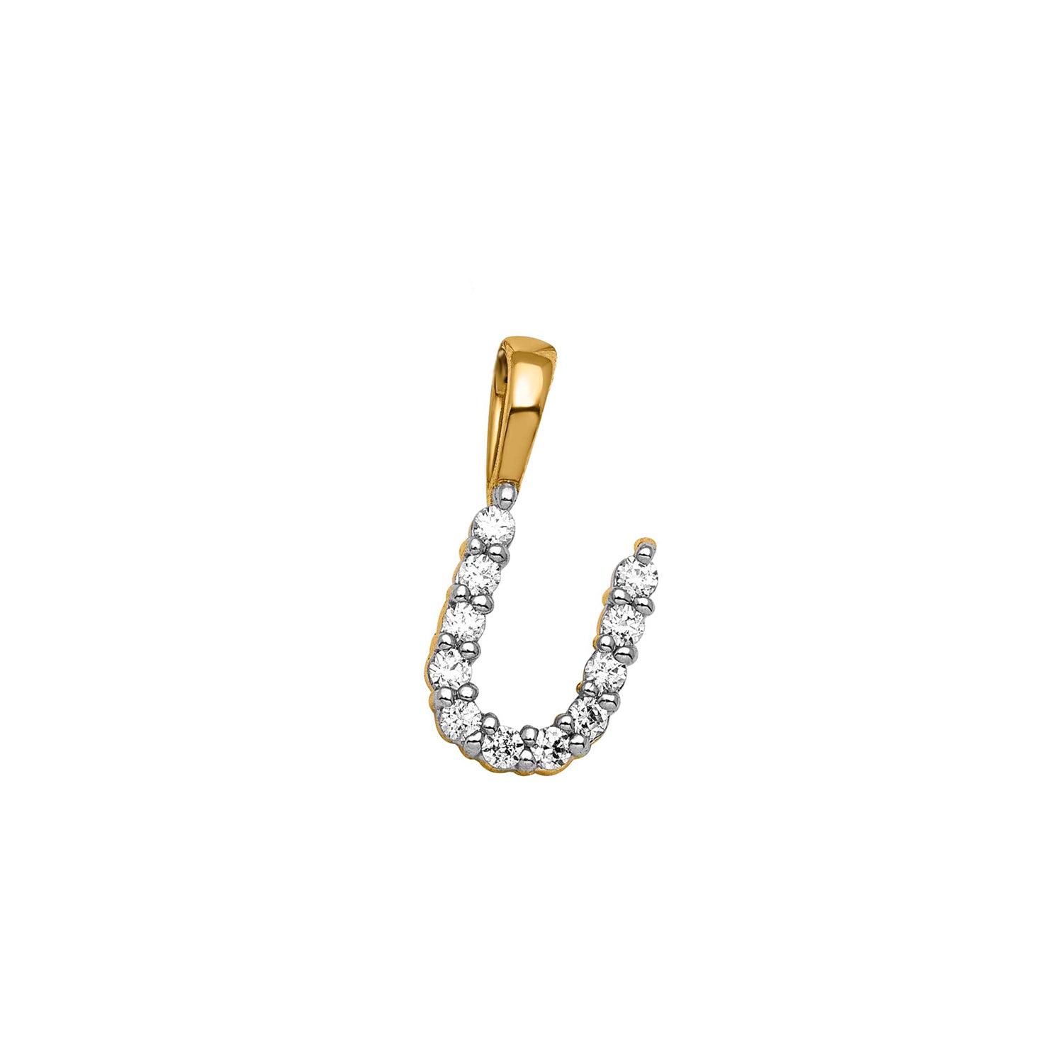 9CT LAB DIAMOND INITIAL PENDANT