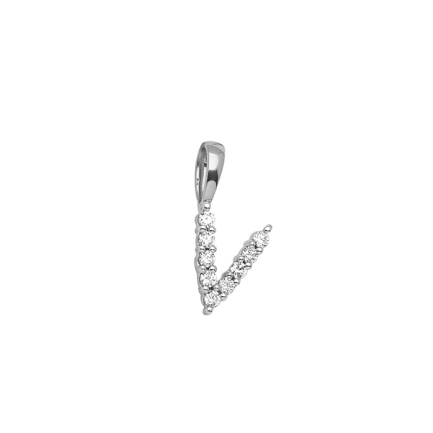 9CT LAB DIAMOND INITIAL PENDANT